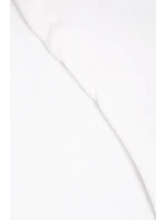 Šaty s kapucí a bočním rozparkem bílé