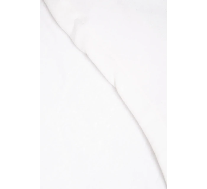 Šaty s kapucí a bočním rozparkem bílé