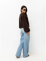 Sweter PM SW model 22334135 ciemny brązowy - FPrice Sweter PM SW model 22334135 ciemny brązowy - FPrice