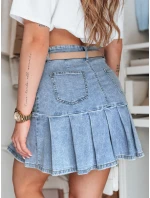 džínová mini sukně s volánky modrá Dstreet model 21987517 - FashionStreet
