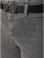 Dámske džínsy s vysokým pásom a širokými nohavicami sivé FashionStreet UY2908