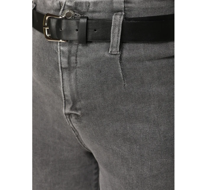 Dámske džínsy s vysokým pásom a širokými nohavicami sivé FashionStreet UY2908