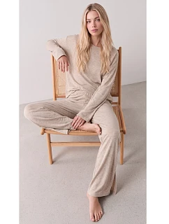 Pyžamo dlouhé rukávy, velikosti béžové model 22543232 - Luna