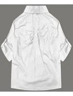 Bílá košile s ozdobnou mašlí na zádech model 20082439 - MADE IN ITALY Bílá košile s ozdobnou mašlí na zádech model 20082439 - MADE IN ITALY