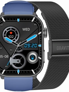 GRAVITY GT28-3 Pánske inteligentné hodinky s remienkom + náramok Navy Black