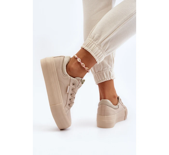 Trampki Damskie Na Platformie Lee Cooper LCW-24-31-2181 Beżowe Trampki Damskie Na Platformie Lee Cooper LCW-24-31-2181 Beżowe