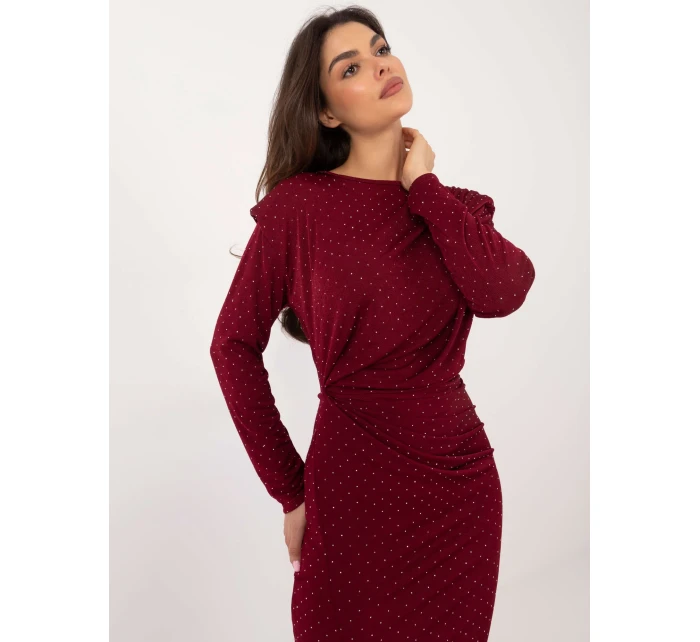 Šaty DHJ SK 18206.67 bordová