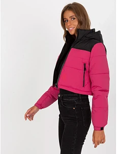 Dámska bunda NM KR D2 3825 73P čierna a červená