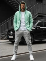 Pánska mikina s kapucňou mint FashionStreet BX5231