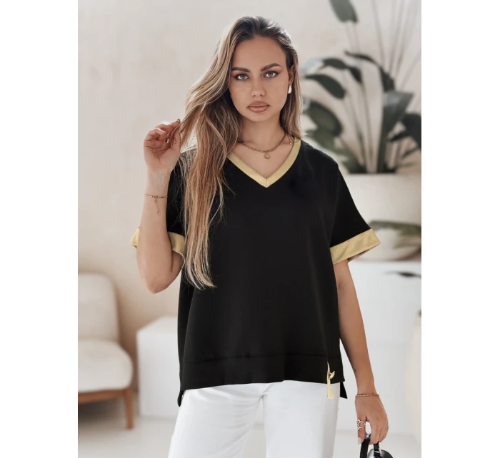 Dámska oversize blúzka SHINE LOVE black FashionStreet RY2912