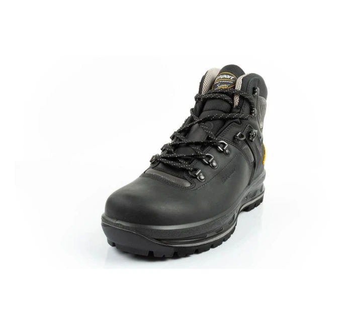 model 21479888 Nero pánské trekové boty kožené nepromokavé kotníkové boty - Grisport