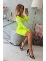 Otrhané žlté neónové šaty Otrhané žlté neónové šaty