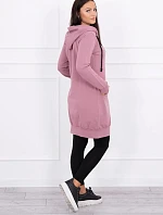 Mikina s kapucňou tmavo ružová