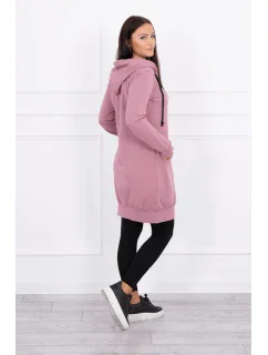 Mikina s kapucňou tmavo ružová