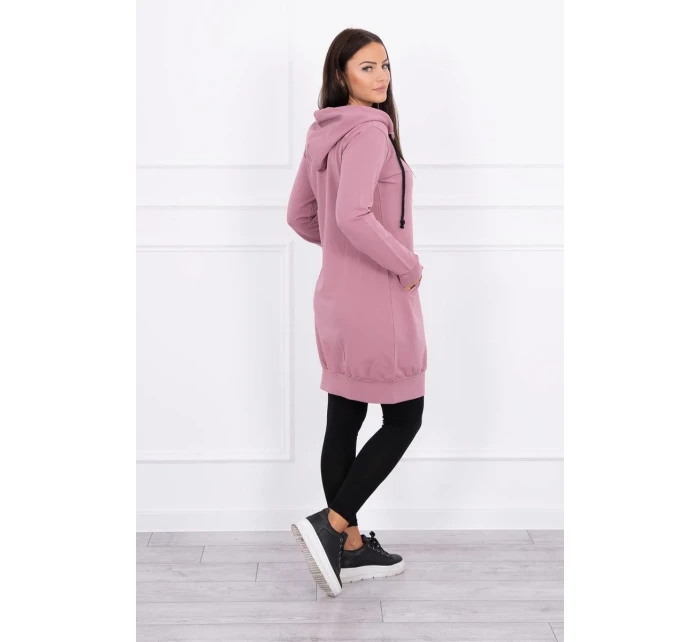 Mikina s kapucňou tmavo ružová