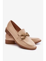 Klasyczne Mokasyny Damskie Beżowe Lorien