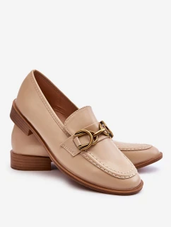 Klasyczne Mokasyny Damskie Beżowe Lorien