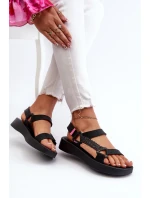 sandály na suchý zip  Černé model 21661847 - Zaxy