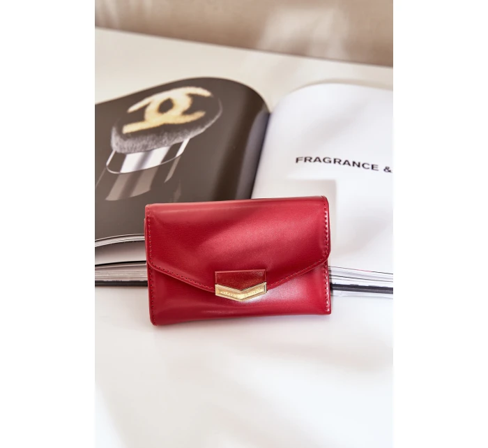 Lakierowany Portfel Damski Czerwony Rahner