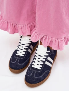 model 22026489 Semišové Nízké Dámské Tenisky Tmavě Modré - Zazoo