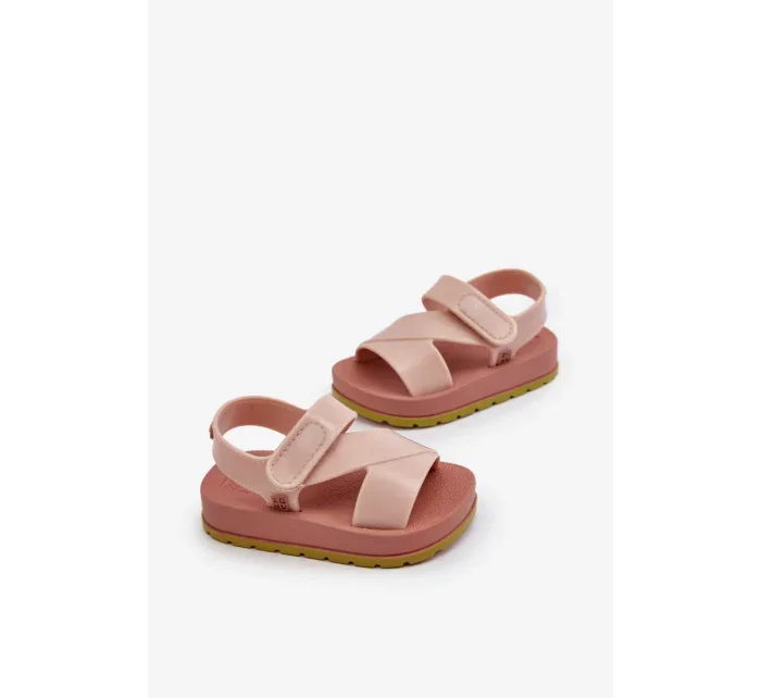 Detské sandále na suchý zips Voňavé ZAXY Svetloružové