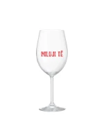 MILUJI TĚ - čirá sklenice na víno 350 ml
