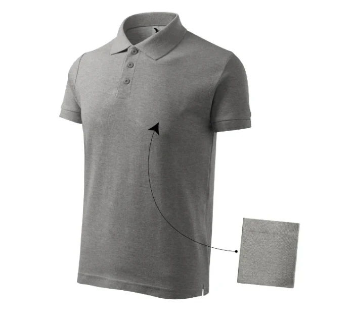 Bavlnená pánska polokošeľa tmavosivá Bavlnená pánska polokošeľa tmavosivá