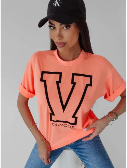 Dámske tričko 277843 lososové - Ola Voga Dámske tričko 277843 lososové - Ola Voga