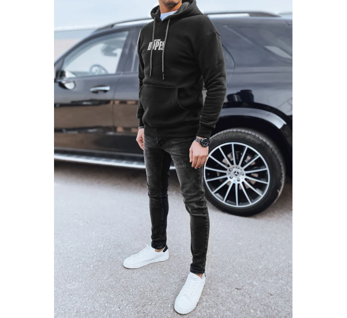 Pánská mikina s potiskem černá Dstreet model 21975438 - FashionStreet Pánská mikina s potiskem černá Dstreet model 21975438 - FashionStreet