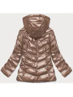 Svetlo hnedá prešívaná bunda pre prechodné obdobie (BR9790-46)