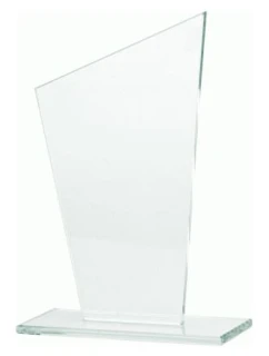 Sklenená trofej s matným podstavcom