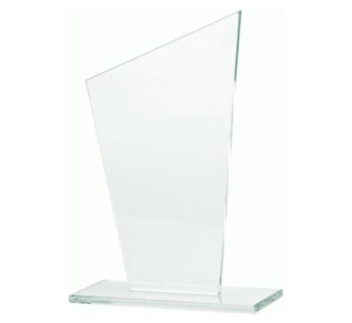 Sklenená trofej s matným podstavcom