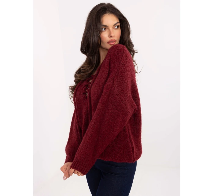 Sweter MI SW model 21471663 bordowy - FPrice