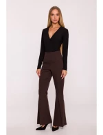 model 21295988 Kalhoty s rozšířenými nohavicemi hnědé - Moe