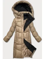 Béžová dámská zimní bunda s kontrastní podšívkou model 21248806 - Glakate