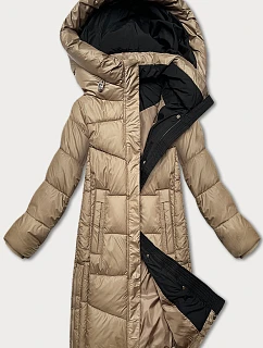 Dámska zimná bunda s kontrastnou podšívkou Glakate beige (LU-238152#)