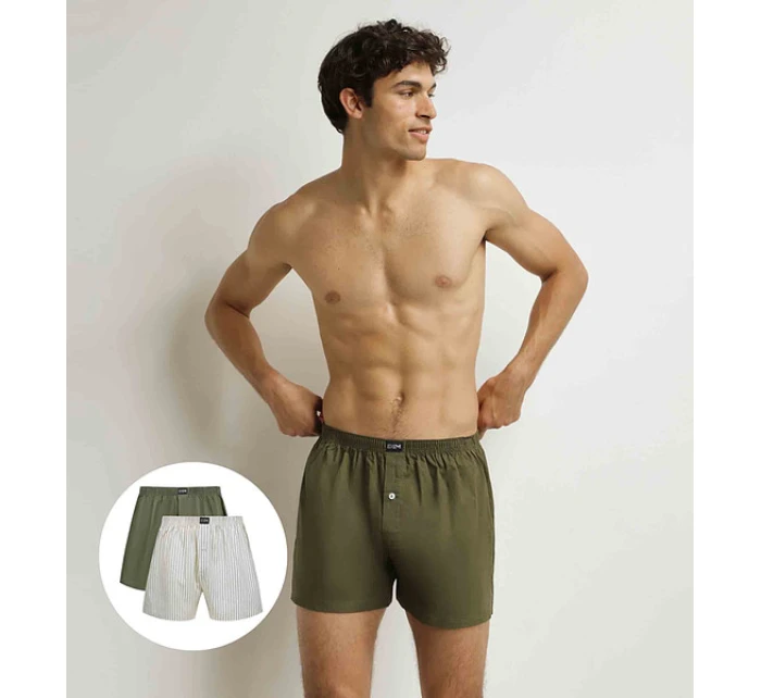 Pánské volné boxerky 2 ks COTTON STRETCH model 21339548 BOXER 2x  šedá - DIM