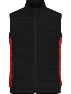 Daiber JN 1864 Pánska vesta s podšívkou 02.1864 čierna/červená melírovaná