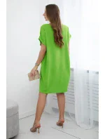 Šaty s vreckami svetlozelené