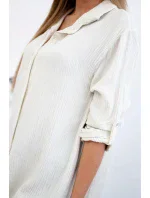 Bavlněná mušelínová košile světle béžová Bavlněná mušelínová košile světle béžová