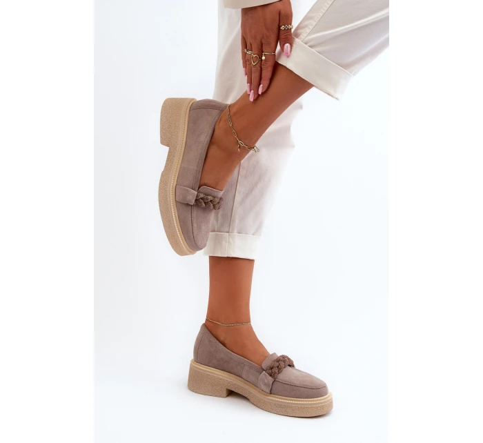 Zazoo 3429/W Damskie Zamszowe Mokasyny Z Ozdobą Cappuccino Zazoo 3429/W Damskie Zamszowe Mokasyny Z Ozdobą Cappuccino