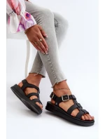 Hladké Dámské Sandály  Černé model 21661770 - Zaxy