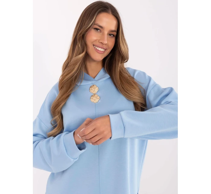 Bluza DHJ BL model 20849228 jasny niebieski - FPrice Bluza DHJ BL model 20849228 jasny niebieski - FPrice