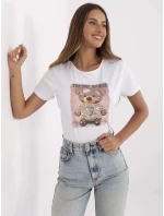 Tričko NM TS NG25285.74P white beige