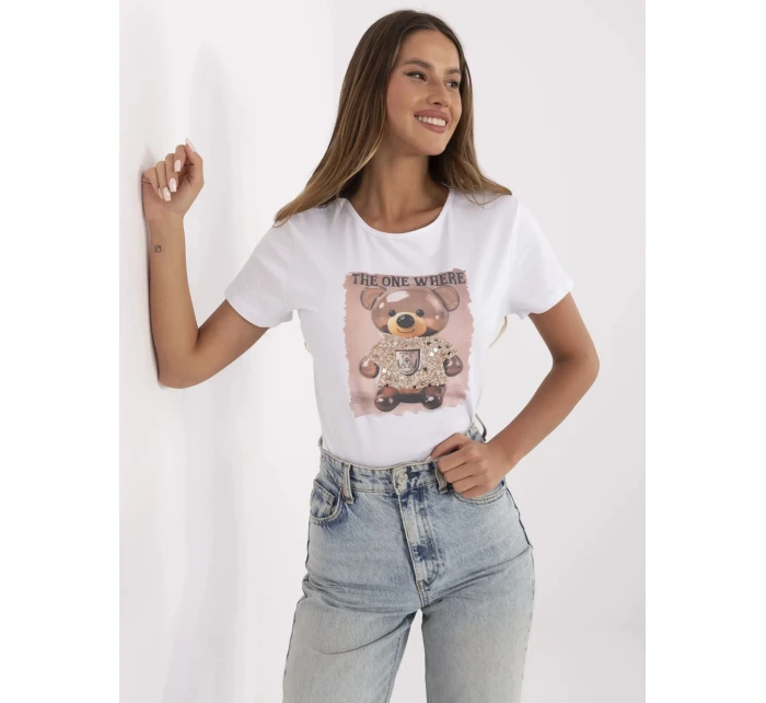 Tričko NM TS NG25285.74P white beige