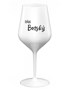 PÁN BOŽSKÝ - biely nerozbitný pohár na víno 470 ml
