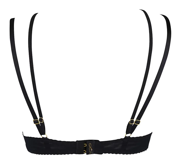 Dámska sexy podprsenka V-10001 Červená s čiernou - Axami