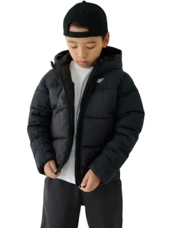 Chlapčenská páperová bunda 4F M621 dark black 4FJWAW25TDJAM621 20S