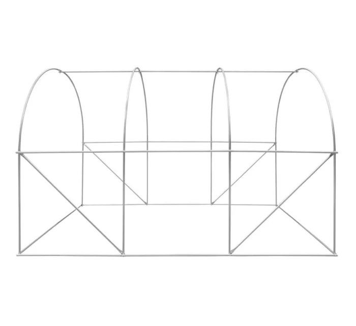 SKLENÍK ZÁHRADNÝ TUNEL 200X300X200CM PE KONŠTRUKCIA BIELA OCEĽ