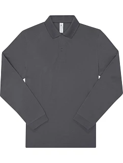 B&C My Polo 210 LSL Polo s dlhým rukávom z hrubej bavlny 01.U427 tmavošedá